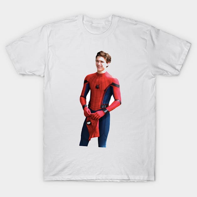 Tom Holland Spiderman T-Shirt by Biscuit25